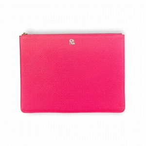 PINK leather envelope
